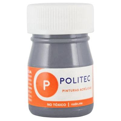 PINTURA ESCOLAR POLITEC DE 20 ML COLOR GRIS (317)