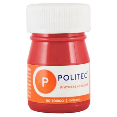 PINTURA ESCOLAR POLITEC DE 20 ML COLOR CARMIN (319)