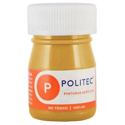 PINTURA ESCOLAR POLITEC DE 20 ML COLOR OCRE (303)
