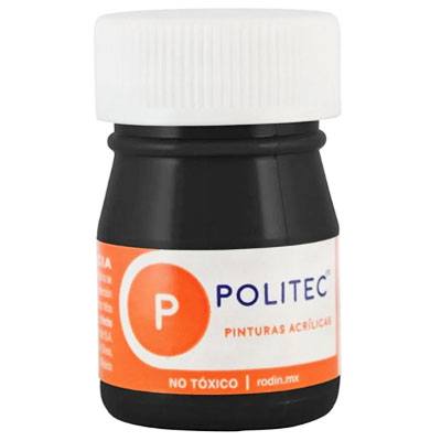 PINTURA ESCOLAR POLITEC DE 20 ML COLOR NEGRO INTENSO (302)