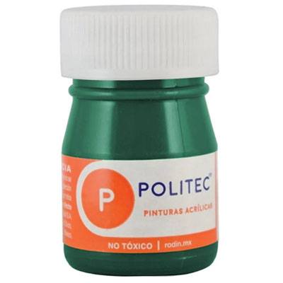 PINTURA ESCOLAR POLITEC DE 20 ML COLOR VERDE OBSCURO (306)