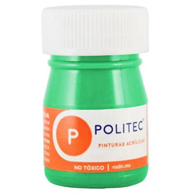PINTURA ESCOLAR POLITEC DE 20 ML COLOR VERDE CLARO (312)