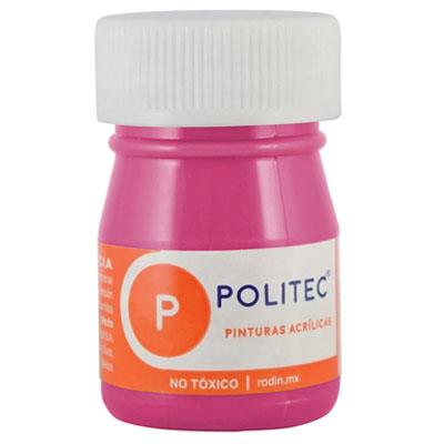 PINTURA ESCOLAR POLITEC DE 20 ML COLOR CARMIN CLARO (323)