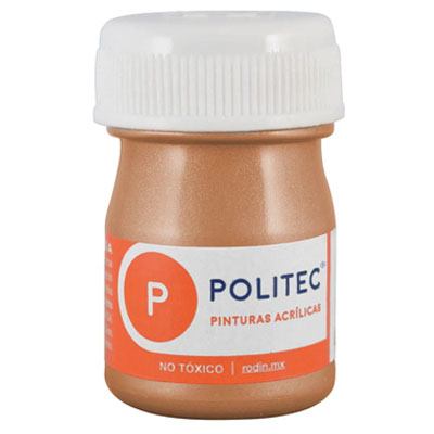 PINTURA ESCOLAR POLITEC SERIE 700 DE 20 ML COLOR  BRONCE (702)
