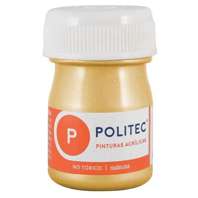 PINTURA ESCOLAR POLITEC SERIE 700 DE 20 ML COLOR  ORO (700)