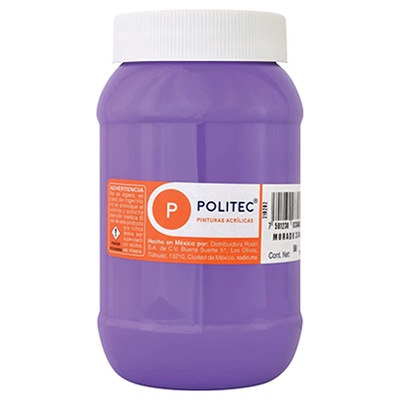 PINTURA ESCOLAR POLITEC DE 1 LITRO COLOR MORADO (334)