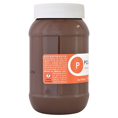 PINTURA ESCOLAR POLITEC DE 1 LITRO COLOR SOMBRA CAFE (304)