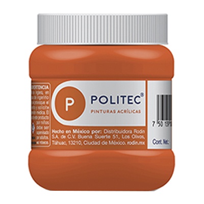 PINTURA ESCOLAR 250 ML. MC. POLITEC COLOR NARANJA (308)
