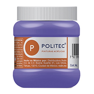 PINTURA ESCOLAR POLITEC 250 ML COLOR MORADO (334)