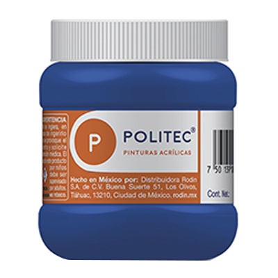 PINTURA ESCOLAR POLITEC 250 ML COLOR AZUL COBALTO (310)