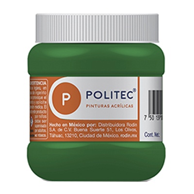 PINTURA ESCOLAR POLITEC 250 ML COLOR VERDE CLARO (312)