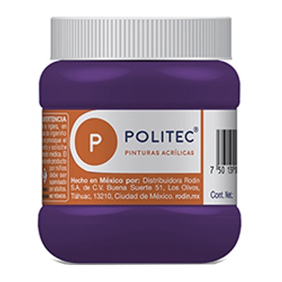 PINTURA ESCOLAR POLITEC 250 ML COLOR MALVA (335)
