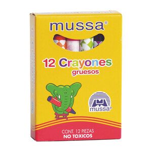 CAJA CON 12 CRAYONES LEON NORMAL MC. MUSSA