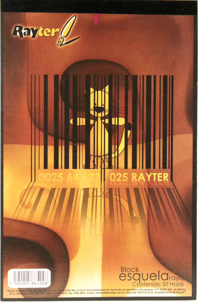 BLOCK T/ESQUELA DE RAYAS CON 50 HOJAS MC. RAYTER