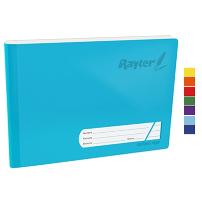 CUADERNO ITALIANO COSIDO DE RAYAS CON 100 HOJAS RAYTER
