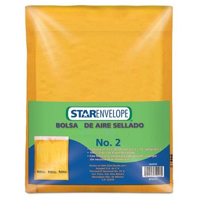 SOBRE BOLSA CON PLASTICO BURBUJA DEL N°2 STAR