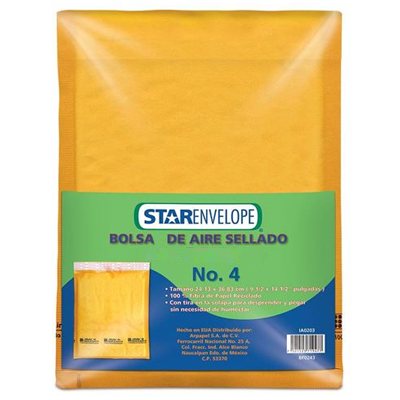 SOBRE BOLSA CON PLASTICO BURBUJA DEL N°4 STAR