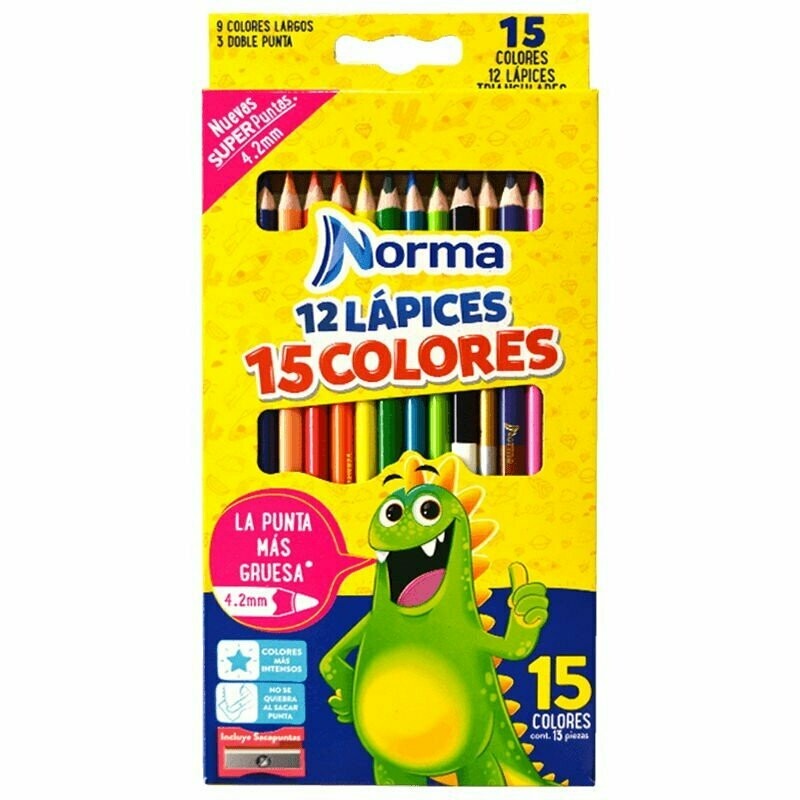 CAJA COLORES TRIANGULARES LARGOS MOD. 550077 MC. NORMA