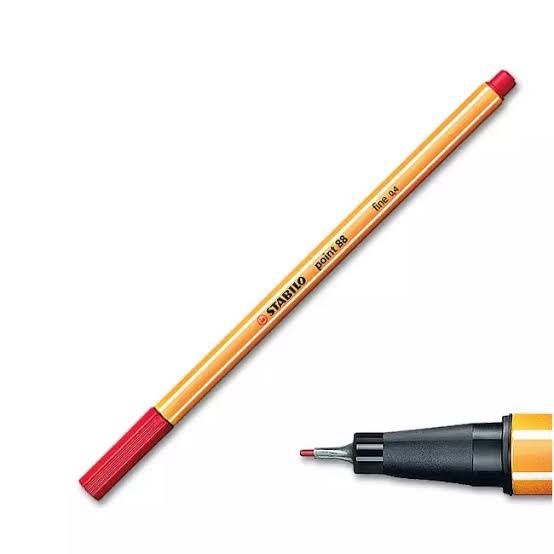 PLUMIN ROTULADOR STABILO POIN 88 P/FINO COLOR ROJO