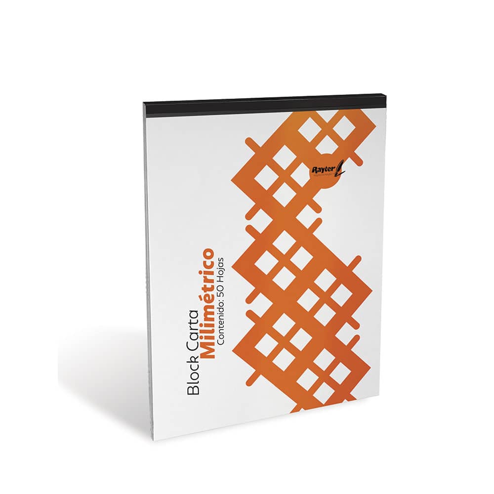 BLOCK MILIMETRICO TAMAÑO CARTA CON 50 HOJAS MC. RAYTER