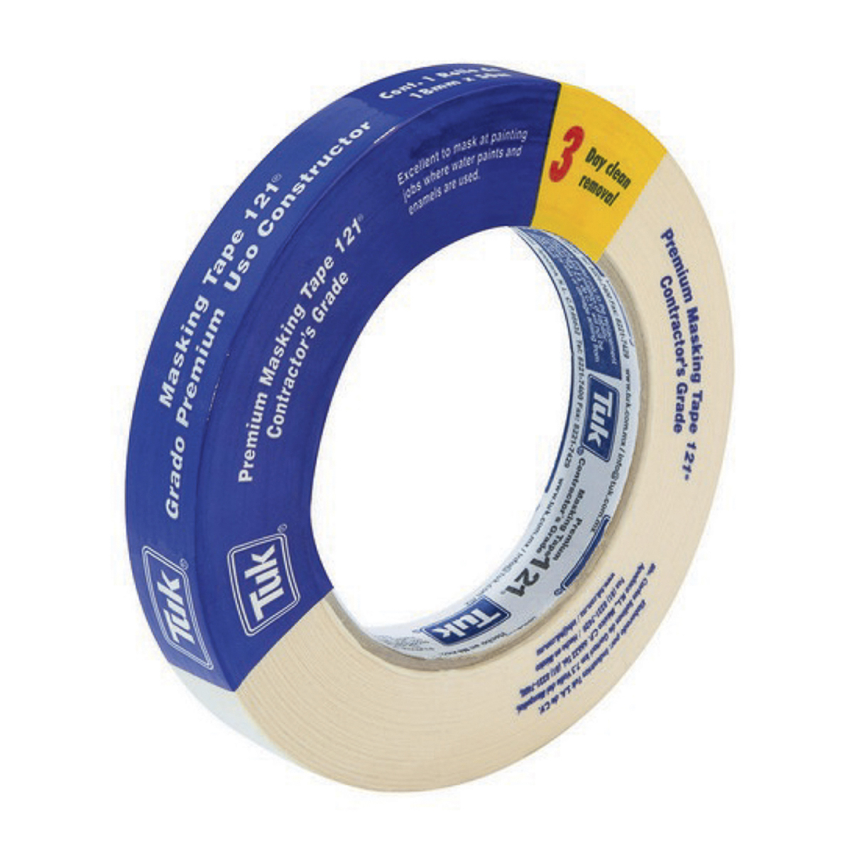 CINTA ADHESIVA MASKING-TAPE MOD. 121 18MM X 50MTS MC. TUK